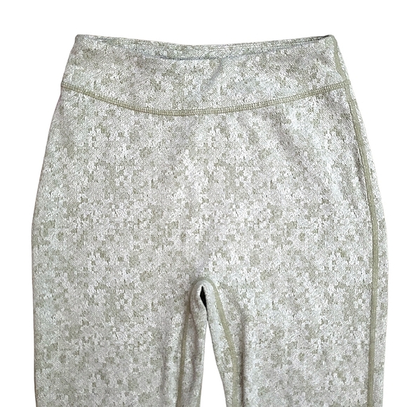 Gymshark Leggings Fleur Texture Dry Green Khaki Marled 7/8 Length sz S - Picture 5 of 10